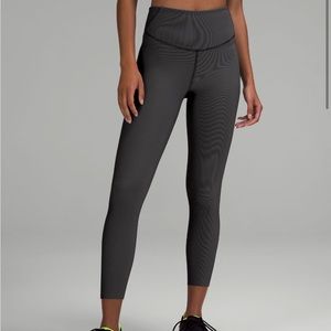 Lululemon Base Pace high-rise 25” two-toned ribbed legging, black, size 4, NWT